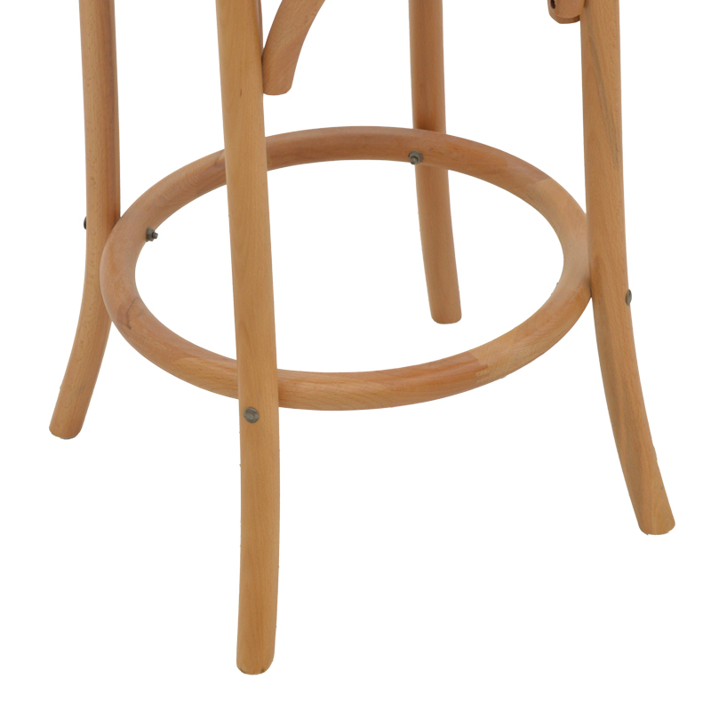 Σκαμπό μπαρ Thonet pakoworld φυσικό ξύλο οξιάς-έδρα φυσικό rattan 41x50x105εκ 8