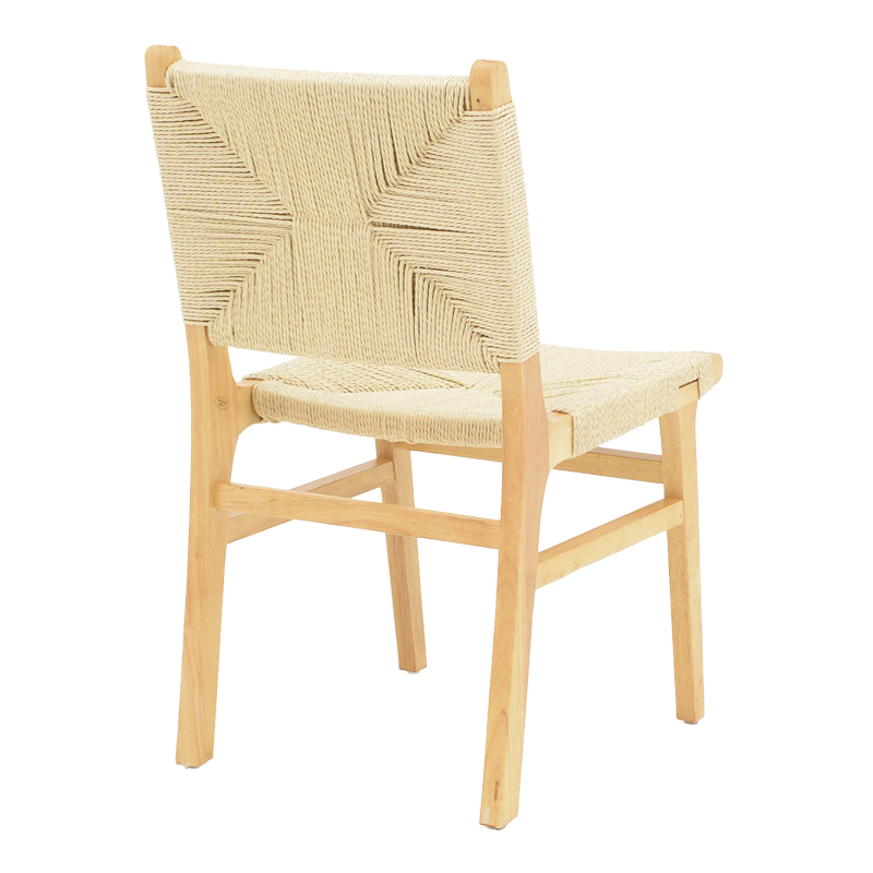 Καρέκλα Arten pakoworld σχοινί-rubberwood σε φυσική απόχρωση 60x55x85εκ 2