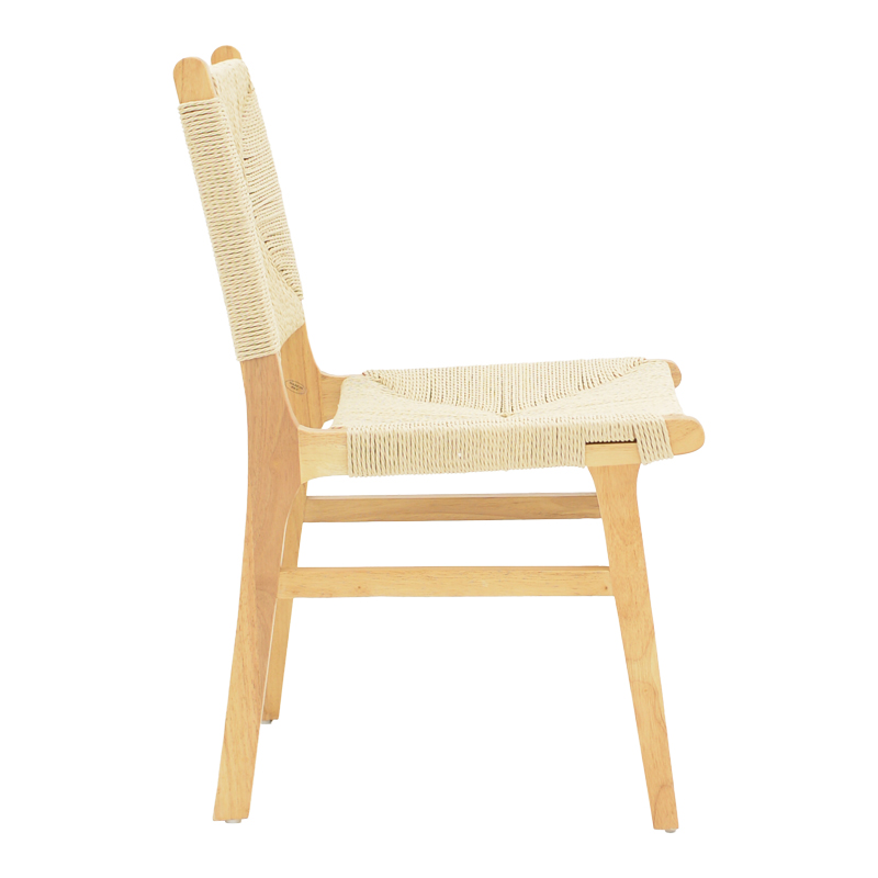 Καρέκλα Arten pakoworld σχοινί-rubberwood σε φυσική απόχρωση 60x55x85εκ 3