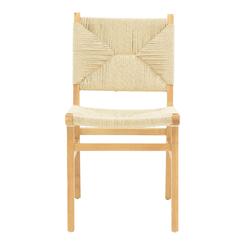 Καρέκλα Arten pakoworld σχοινί-rubberwood σε φυσική απόχρωση 60x55x85εκ 4