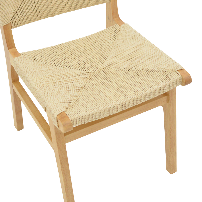 Καρέκλα Arten pakoworld σχοινί-rubberwood σε φυσική απόχρωση 60x55x85εκ 7