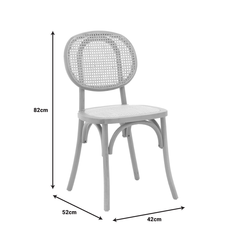 Καρέκλα στοιβαζόμενη Zoel pakoworld ξύλο οξιάς και rattan σε φυσική απόχρωση 45x52x82εκ 9