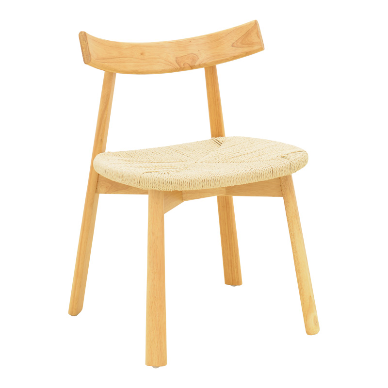 Καρέκλα Clareta pakoworld rubberwood-σχοινί σε φυσική απόχρωση 53x55x79εκ 1