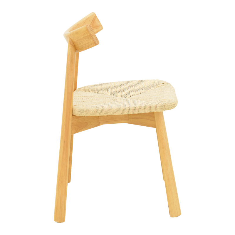 Καρέκλα Clareta pakoworld rubberwood-σχοινί σε φυσική απόχρωση 53x55x79εκ 4