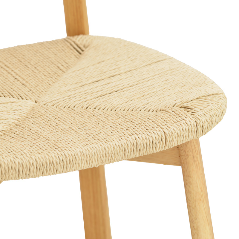 Καρέκλα Clareta pakoworld rubberwood-σχοινί σε φυσική απόχρωση 53x55x79εκ 8