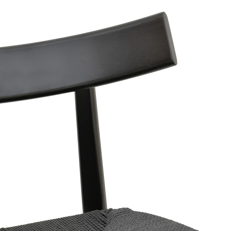 Καρέκλα Clareta pakoworld rubberwood-σχοινί σε μαύρη απόχρωση 53x55x79εκ 7