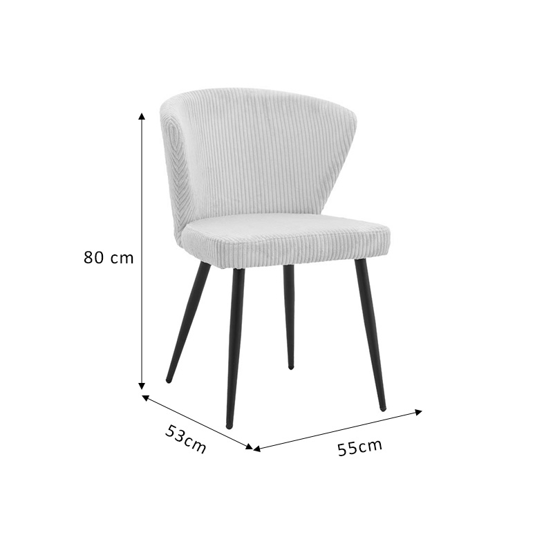 Καρέκλα Mattia pakoworld ανθρακί ύφασμα-πόδι μαύρο μέταλλο 55x53x80εκ 9