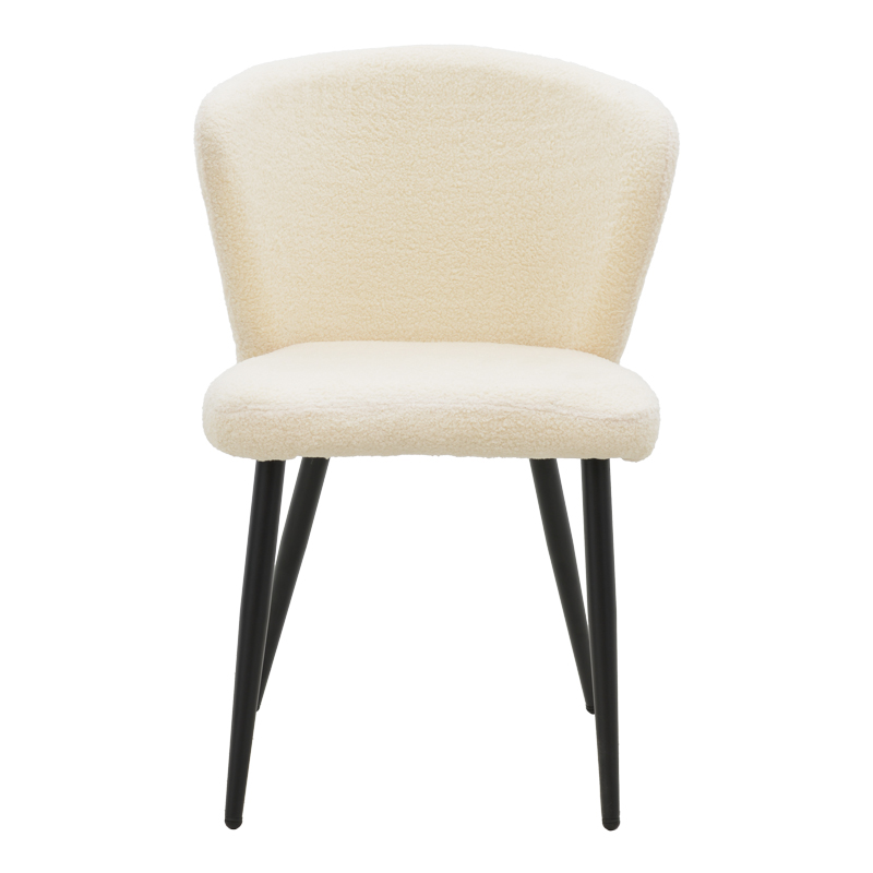 Καρέκλα Mattia pakoworld εκρού μπουκλέ ύφασμα-πόδι μαύρο μέταλλο 55x53x80εκ 4