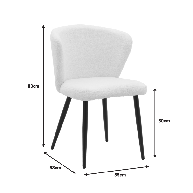 Καρέκλα Mattia pakoworld εκρού μπουκλέ ύφασμα-πόδι μαύρο μέταλλο 55x53x80εκ 9