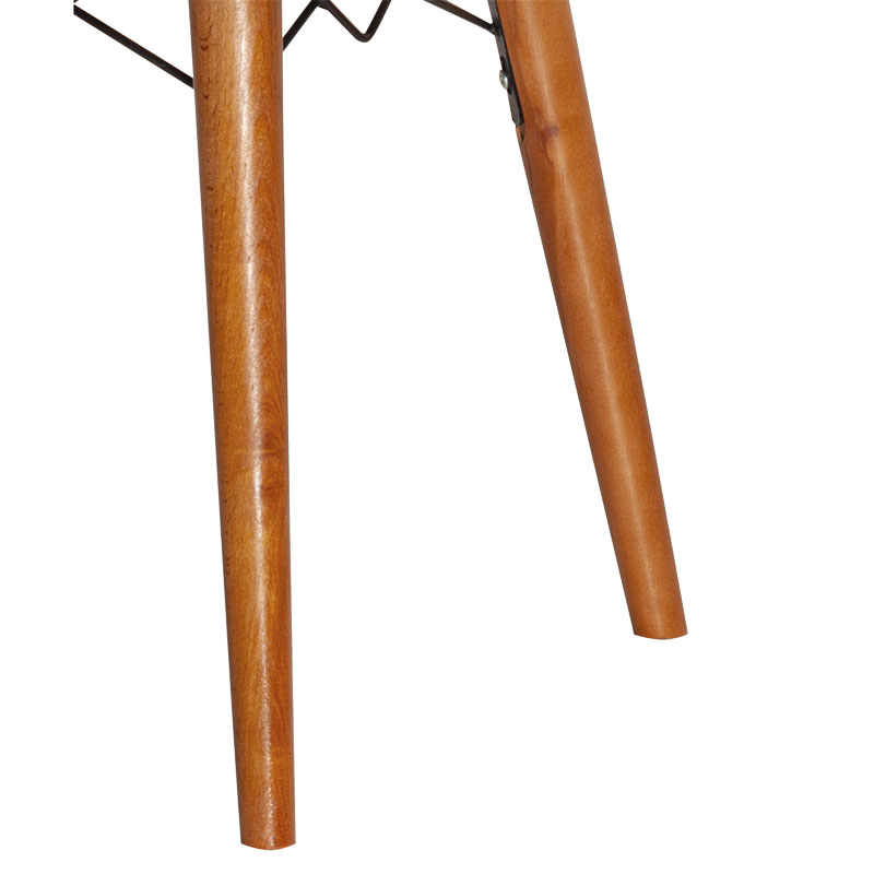 Καρέκλα Sonora I pakoworld βελουτέ εκρού-καρυδί πόδι 6