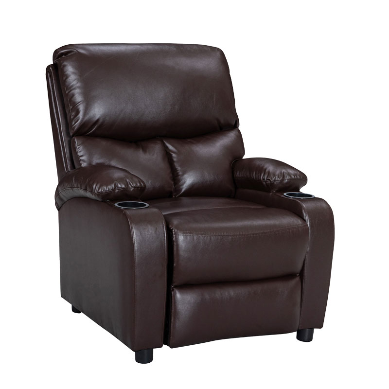 Πολυθρόνα relax με ποτηροθήκη Gartia pakoworld καφέ PU 79x94x102εκ 1
