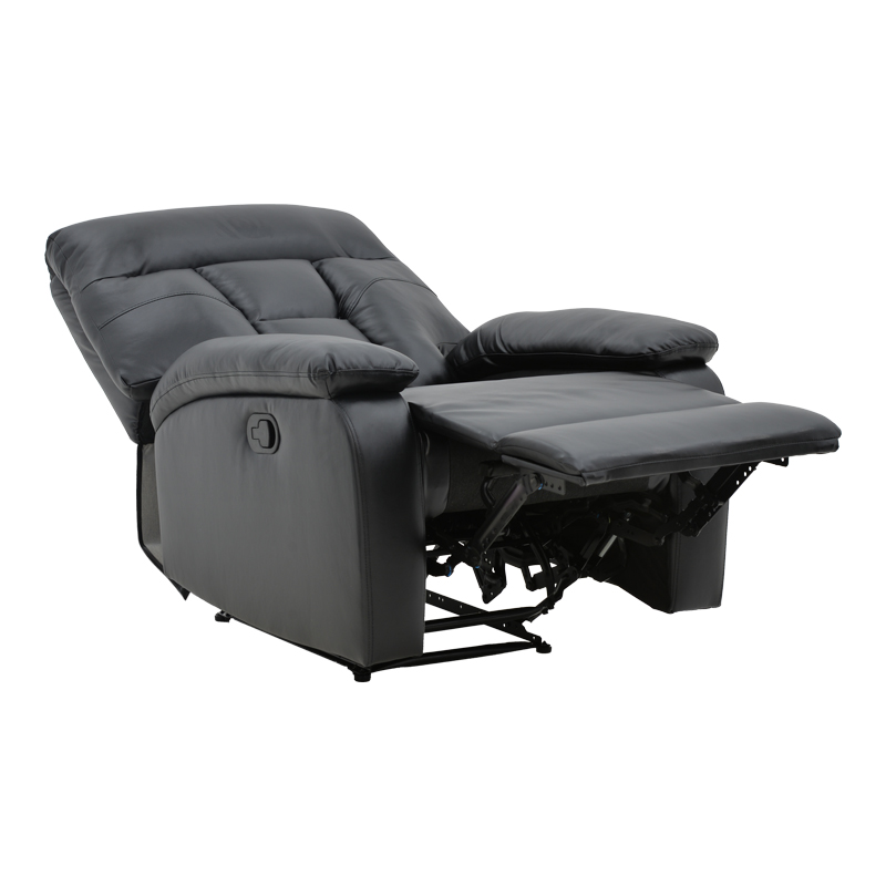 Πολυθρόνα relax με μηχανισμό massage Terpsi pakoworld μαύρο PU 80x94x102εκ 2