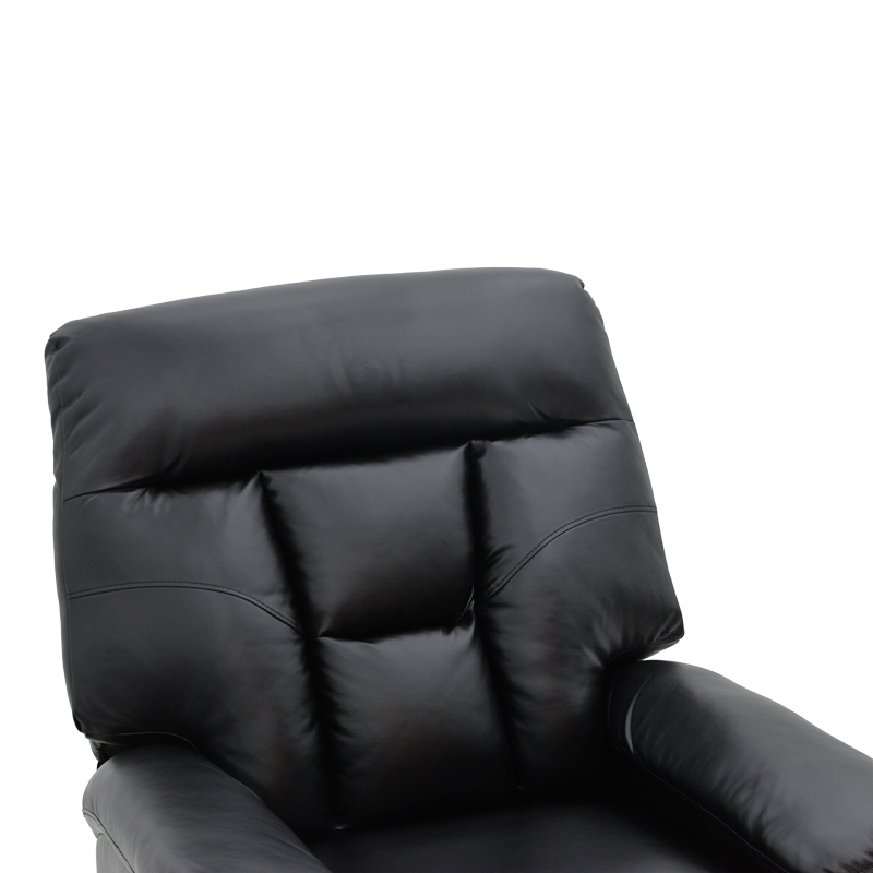 Πολυθρόνα relax με μηχανισμό massage Terpsi pakoworld μαύρο PU 80x94x102εκ 5