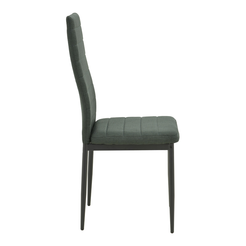 Καρέκλα Parker pakoworld ύφασμα σε ανθρακί απόχρωση με μαύρα μεταλλικά πόδια 39.5x48x95εκ 3