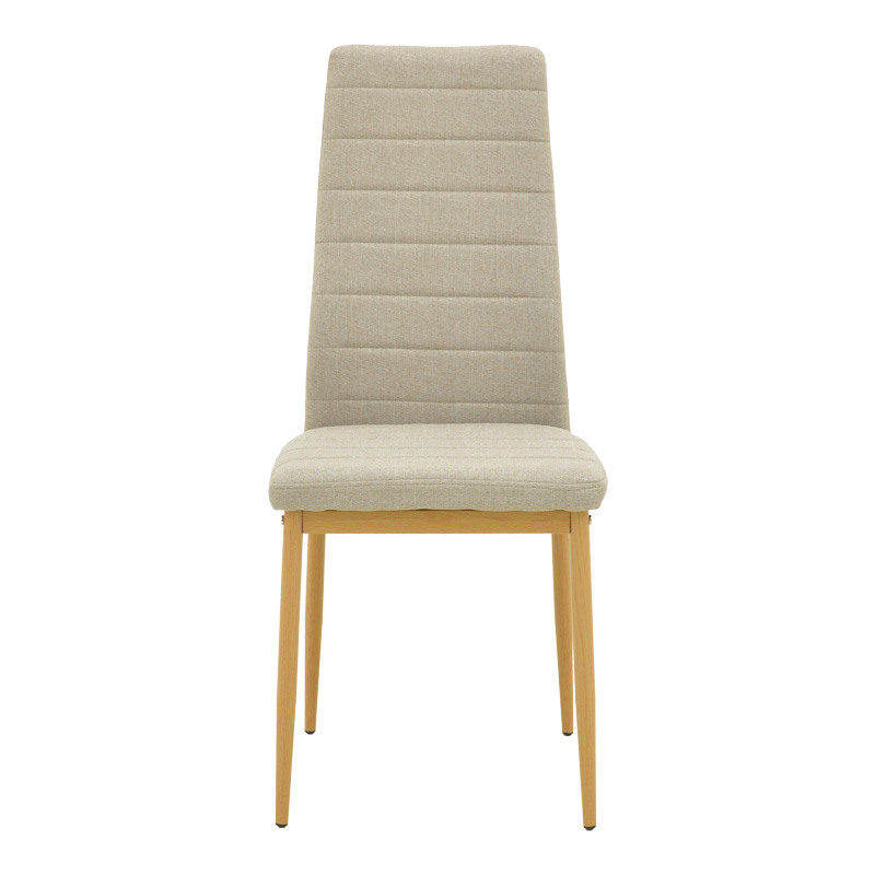 Καρέκλα Parker pakoworld μπεζ ύφασμα με μεταλλικά πόδια σε φυσική απόχρωση 39.5x48x95εκ 4