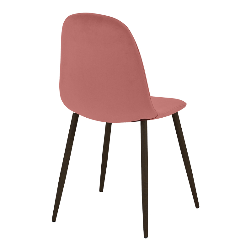 Καρέκλα Bella pakoworld σάπιο μήλο βελούδο με μεταλλικό μαύρο πόδι 43.5x52x89εκ 2