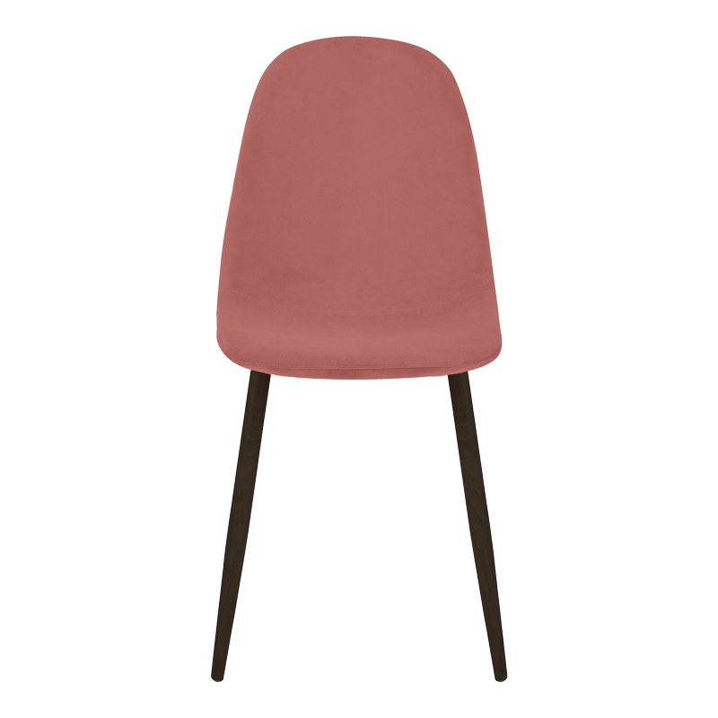 Καρέκλα Bella pakoworld σάπιο μήλο βελούδο με μεταλλικό μαύρο πόδι 43.5x52x89εκ 4