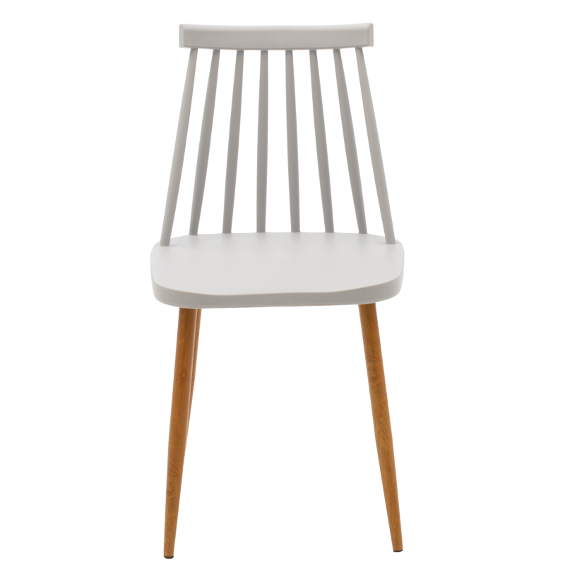 Καρέκλα Aurora pakoworld γκρι pp-φυσικό μεταλλικό πόδι 42x49.5x77εκ 4