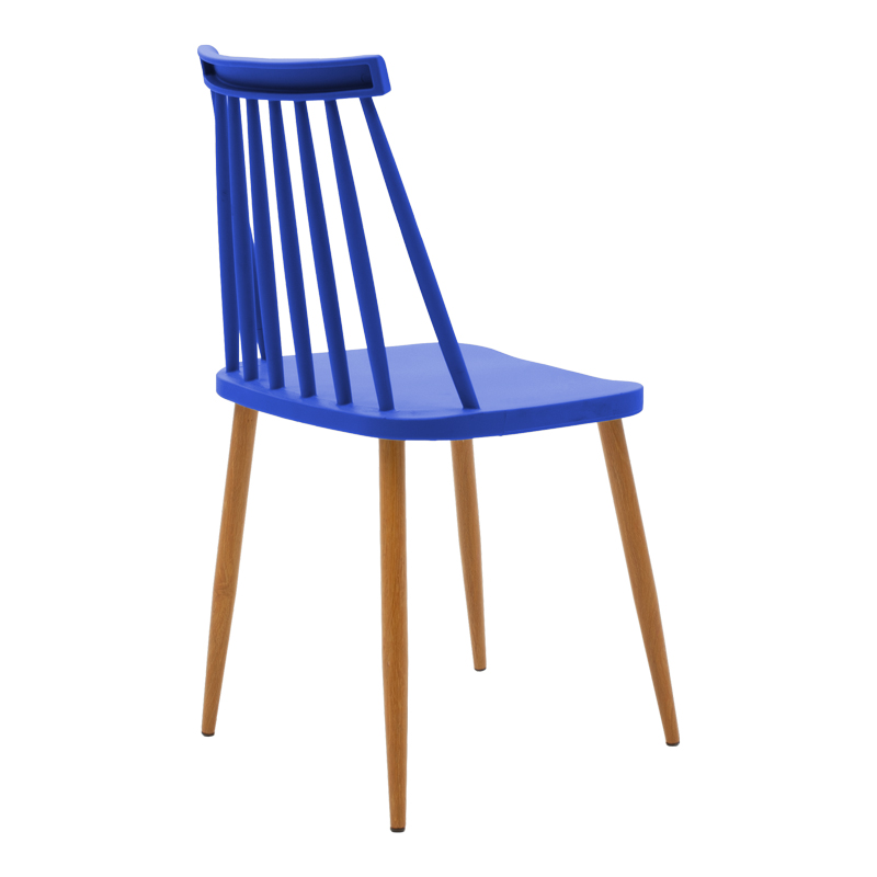 Καρέκλα Aurora pakoworld μπλε pp-φυσικό μεταλλικό πόδι 42x49.5x77εκ 2