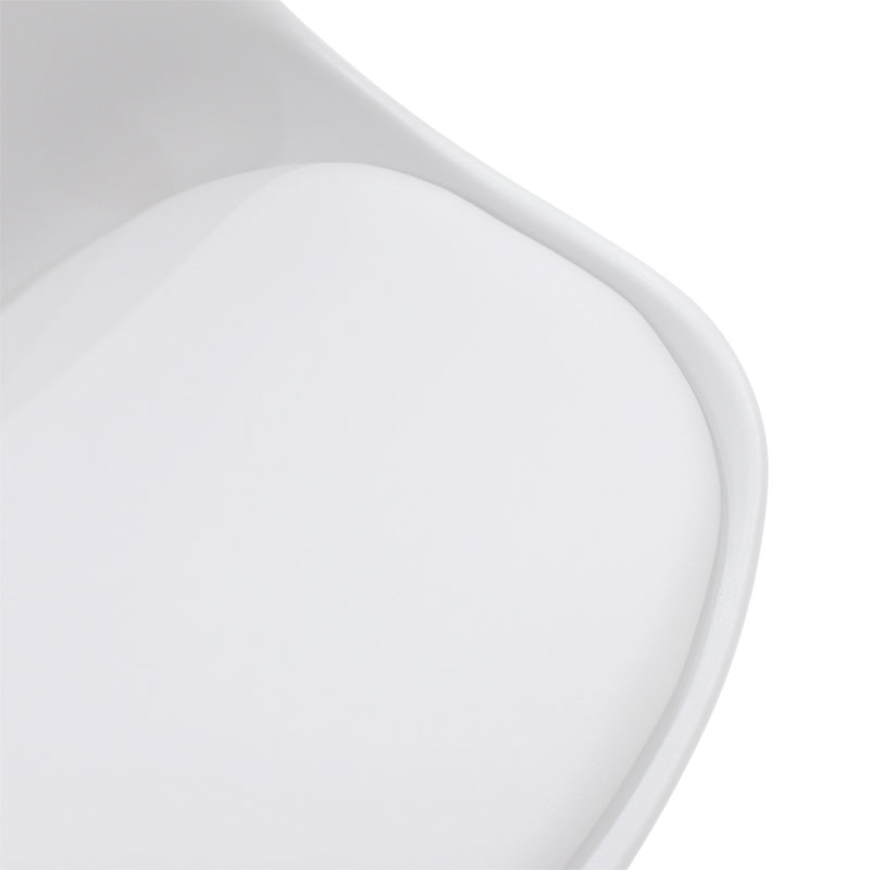 Καρέκλα Gaston pakoworld PP-PU λευκό-φυσικό πόδι 48x55x83εκ 6