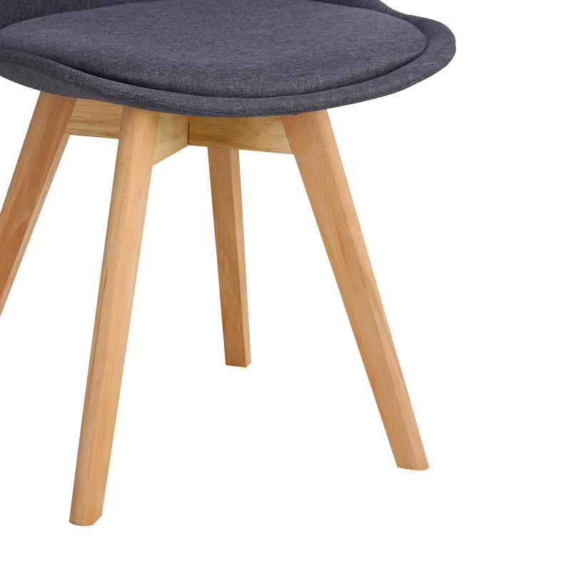 Καρέκλα Gaston pakoworld γκρι σκούρο ύφασμα και ξύλινο πόδι σε φυσική απόχρωση 48x55x83εκ 6