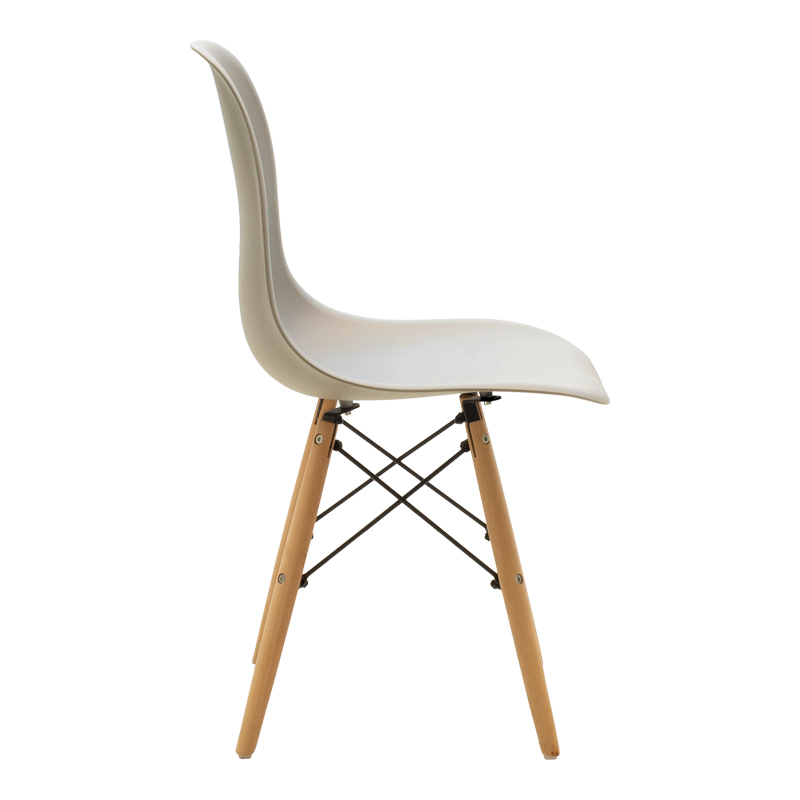 Καρέκλα Julita pakoworld PP cappuccino με φυσικό πόδι 46x52x80εκ 4