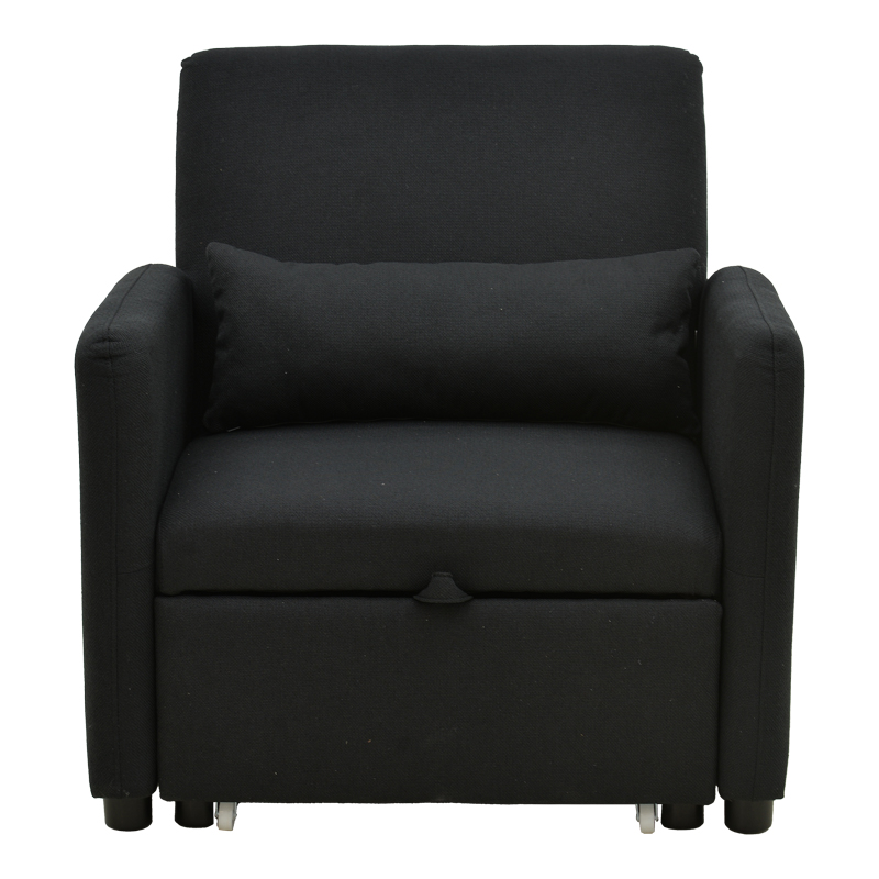 Πολυθρόνα-κρεβάτι Flexa pakoworld ύφασμα μαύρο 85x92x84εκ 6