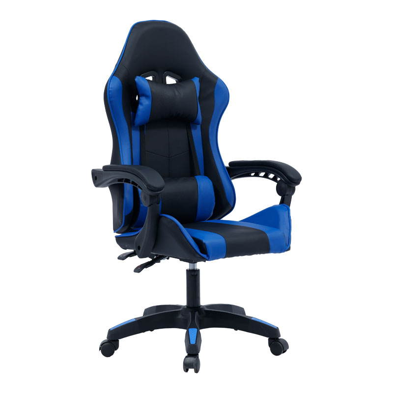 Καρέκλα γραφείου gaming William pakoworld PU μαύρο-μπλε 1