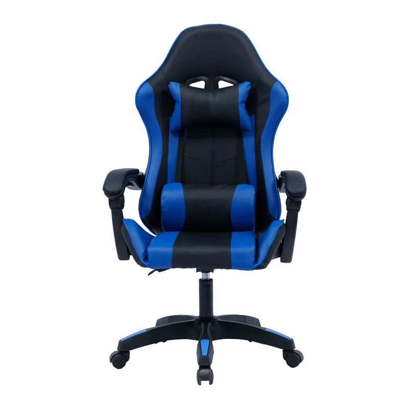 Καρέκλα γραφείου gaming William pakoworld PU μαύρο-μπλε 6