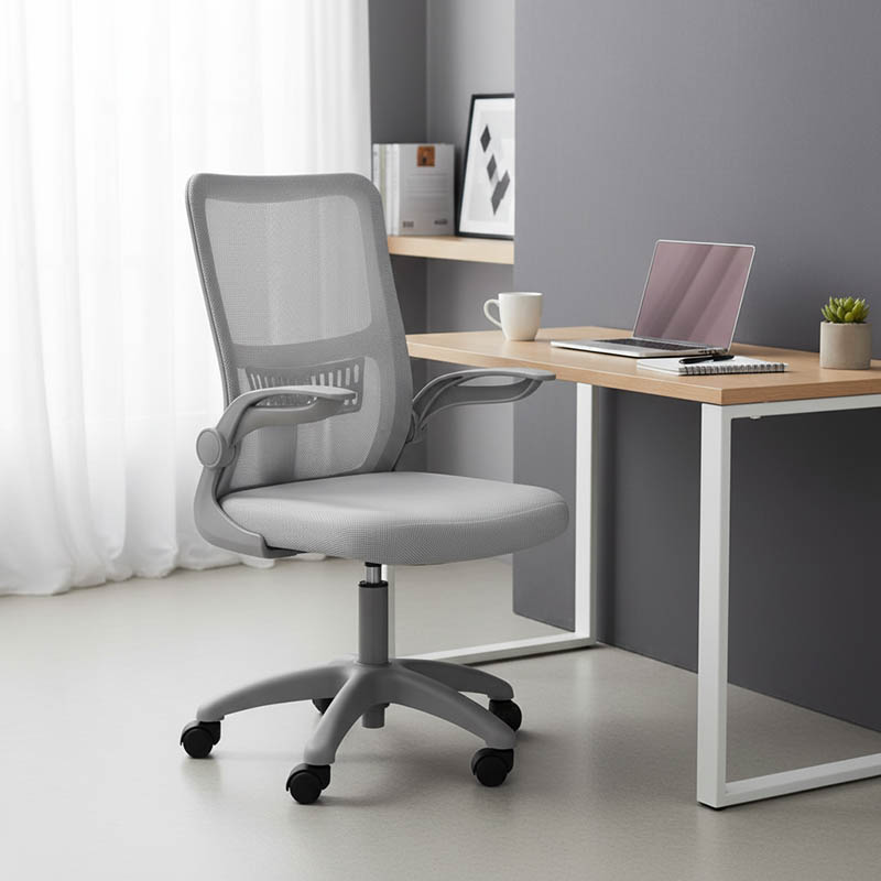 Καρέκλα γραφείου εργασίας Annalise pakoworld mesh γκρι 57x53x100εκ 2