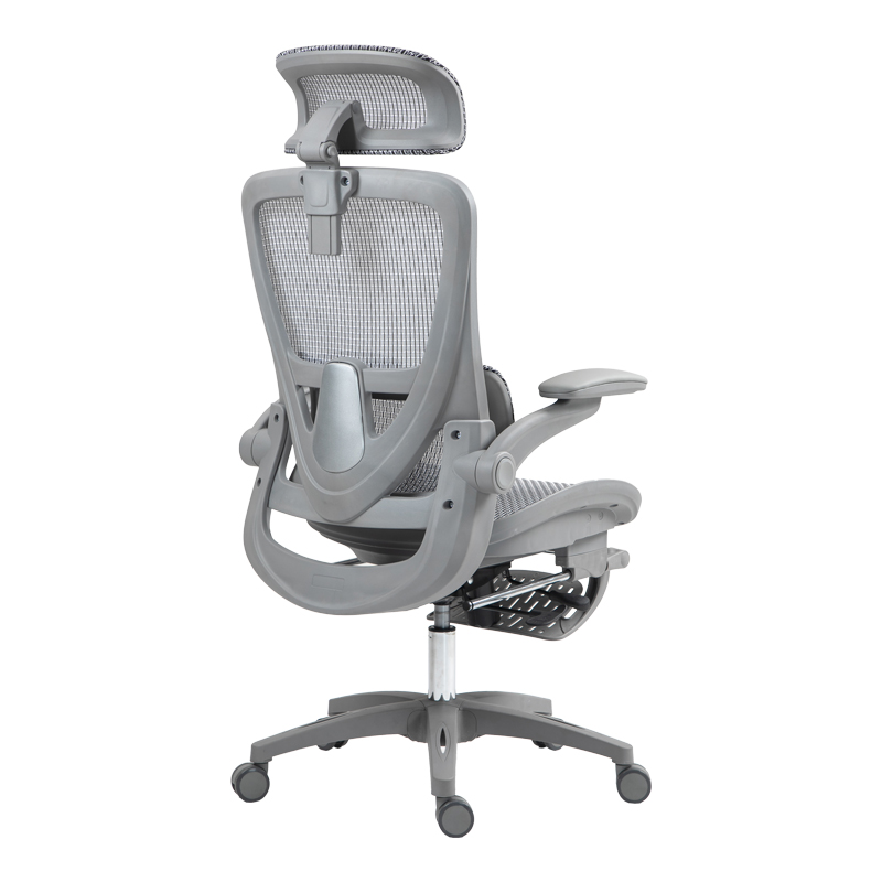 Καρέκλα γραφείου εργασίας Zenyk pakoworld mesh σε grey απόχρωση 63x70x126εκ 3