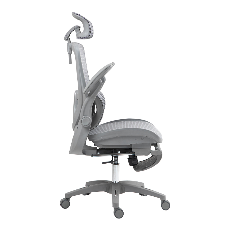 Καρέκλα γραφείου εργασίας Zenyk pakoworld mesh σε grey απόχρωση 63x70x126εκ 5