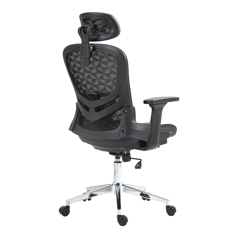 Καρέκλα γραφείου εργασίας Mergi pakoworld μαύρο mesh 62x63x120εκ 3