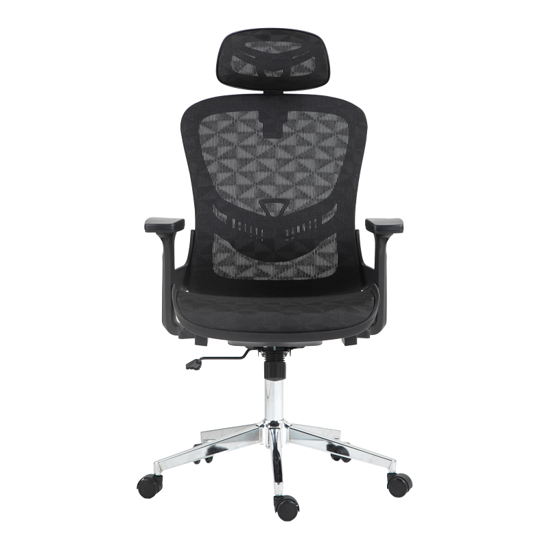 Καρέκλα γραφείου εργασίας Mergi pakoworld μαύρο mesh 62x63x120εκ 5