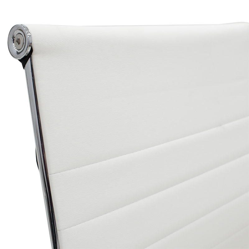 Καρέκλα γραφείου επισκέπτη Valter pakoworld λευκό pu 55.5x48x88εκ 5