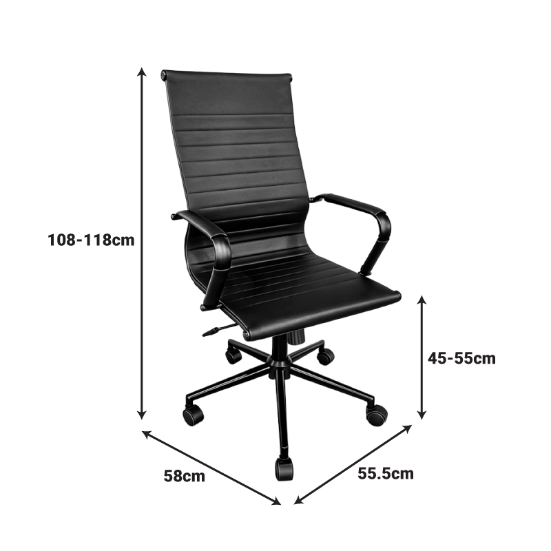 Καρέκλα γραφείου διευθυντή Valter pakoworld pu μαύρο 55.5x58x108εκ 6
