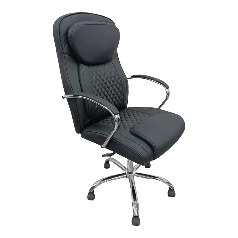 Καρέκλα γραφείου διευθυντή Quilted pakoworld pu μαύρο 62x70x116εκ 1