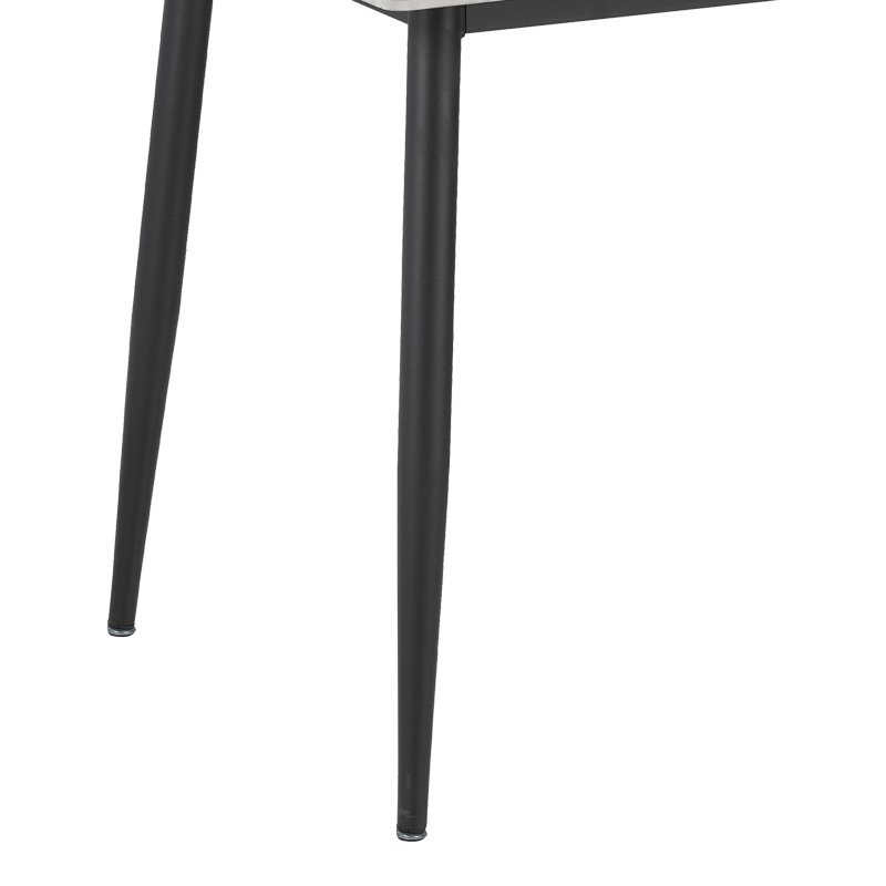 Τραπέζι Gustas pakoworld γκρι μαρμάρου sintered stone-μαύρο μέταλλο 160x80x75εκ 3