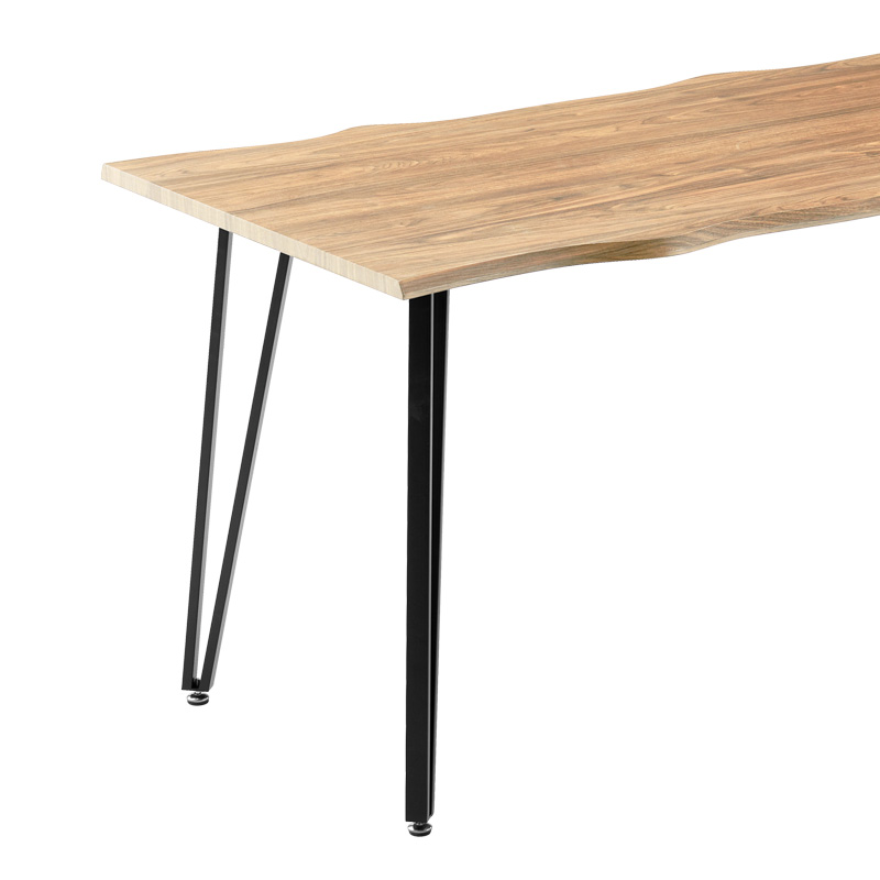 Τραπέζι Izzac pakoworld επιφάνεια MDF sonoma-πόδι μαύρο μέταλλο 140x80x76εκ 3