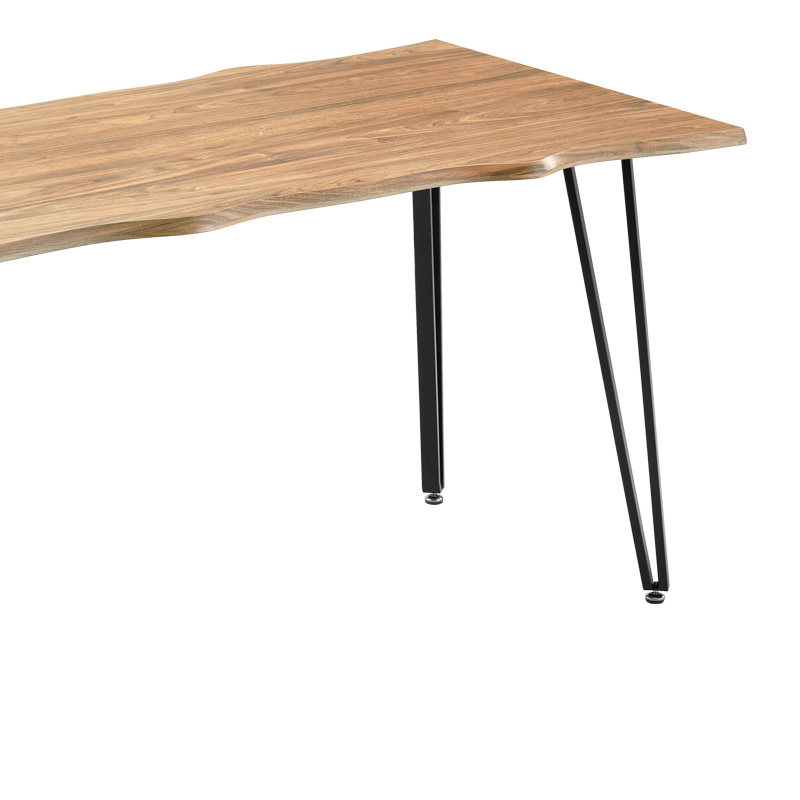 Τραπέζι Izzac pakoworld επιφάνεια MDF sonoma-πόδι μαύρο μέταλλο 140x80x76εκ 4