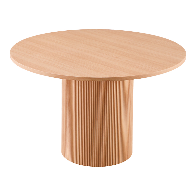 Τραπέζι Mesa pakoworld MDF σε Oak απόχρωση Φ120x75εκ 2