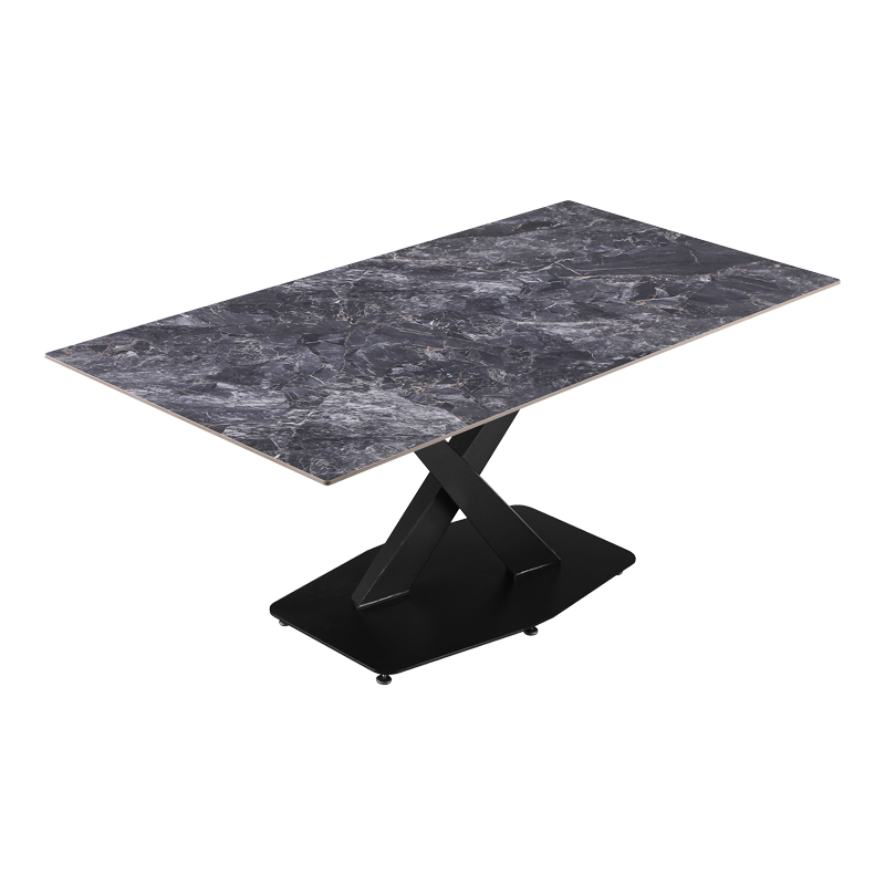Τραπέζι Tafel pakoworld Sintered stone με μεταλλικά πόδια σε μαύρη απόχρωση 180x90x76εκ 3