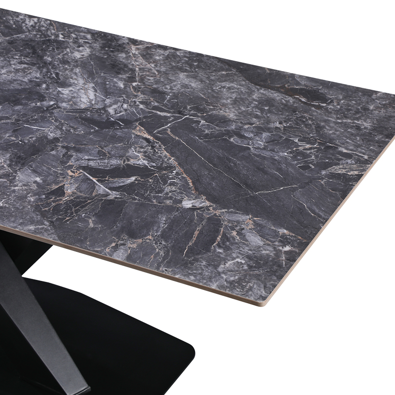 Τραπέζι Tafel pakoworld Sintered stone με μεταλλικά πόδια σε μαύρη απόχρωση 180x90x76εκ 4