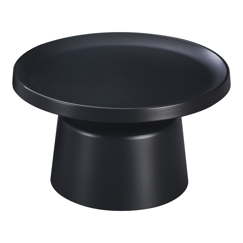 Τραπέζι σαλονιού Ginoze pakoworld μέταλλο σε μαύρη απόχρωση Φ70x41εκ 3