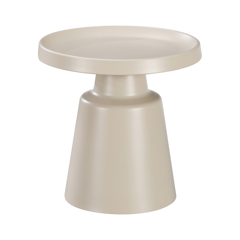 Βοηθητικό τραπέζι Ginoze pakoworld μέταλλο σε cappuccino απόχρωση Φ50x50.5εκ 2