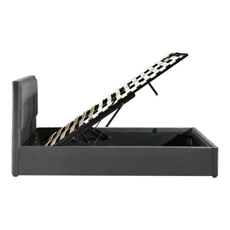 Κρεβάτι διπλό Sonnie pakoworld με αποθηκευτικό χώρο ύφασμα ανθρακί 150x200εκ 5