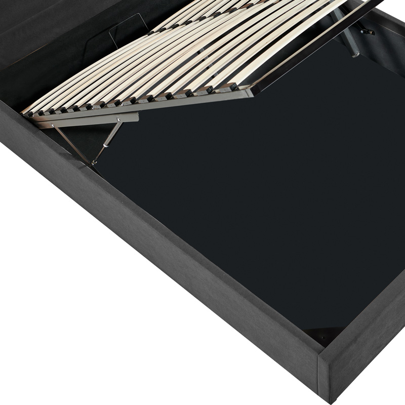 Κρεβάτι διπλό Sonnie pakoworld με αποθηκευτικό χώρο ύφασμα ανθρακί 150x200εκ 7