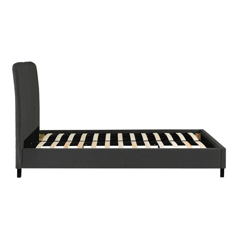 Κρεβάτι διπλό Majus pakoworld ύφασμα ανθρακί 160x200εκ 4