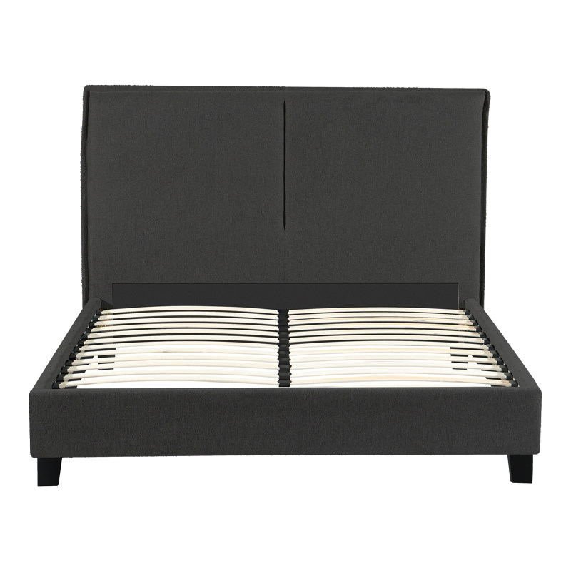 Κρεβάτι διπλό Majus pakoworld ύφασμα ανθρακί 160x200εκ 5