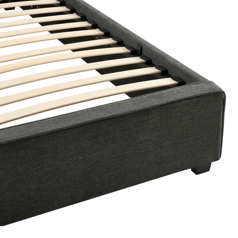 Κρεβάτι διπλό Bedka pakoworld ύφασμα ανθρακί με αποθηκευτικό χώρο 160x200εκ 7